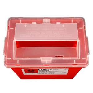 Impact, 2 gal, Red, Sharps Container