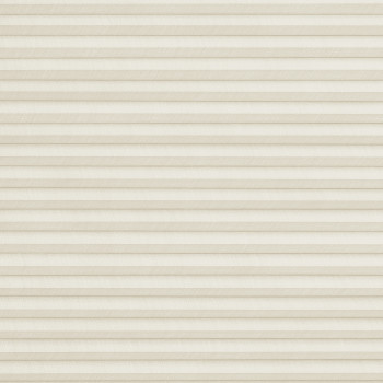 Cream pleated (cellular) blind, fully lowered with narrow horizontal folds; closed and filtering soft daylight; fills the frame, presenting a neutral, evenly lit surface with no visible room context.