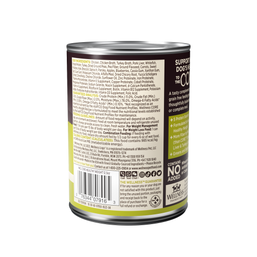 Wellness CORE Paté Weight Management back packaging