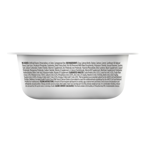 Wellness Complete Health Purrfect Duos Tuna & Salmon back packaging