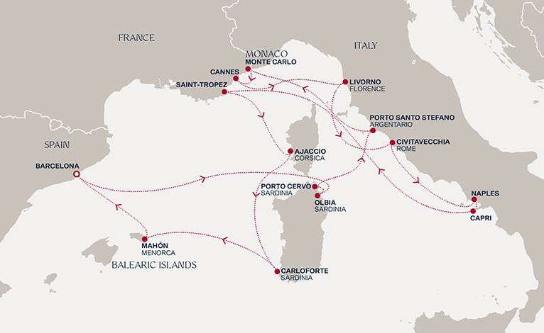Itinerary map
