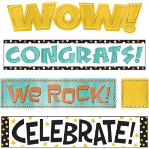 I &hearts; Metal WipeOff&reg; Celebration Signs Mini Bulletin Board Set