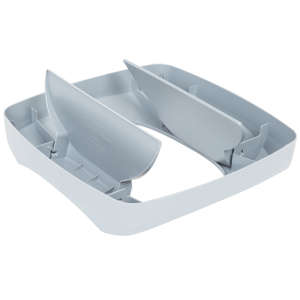 Rubbermaid Commercial, Untouchable, Swing Top, Square, Resin, 23 gal, Gray, Receptacle Lid