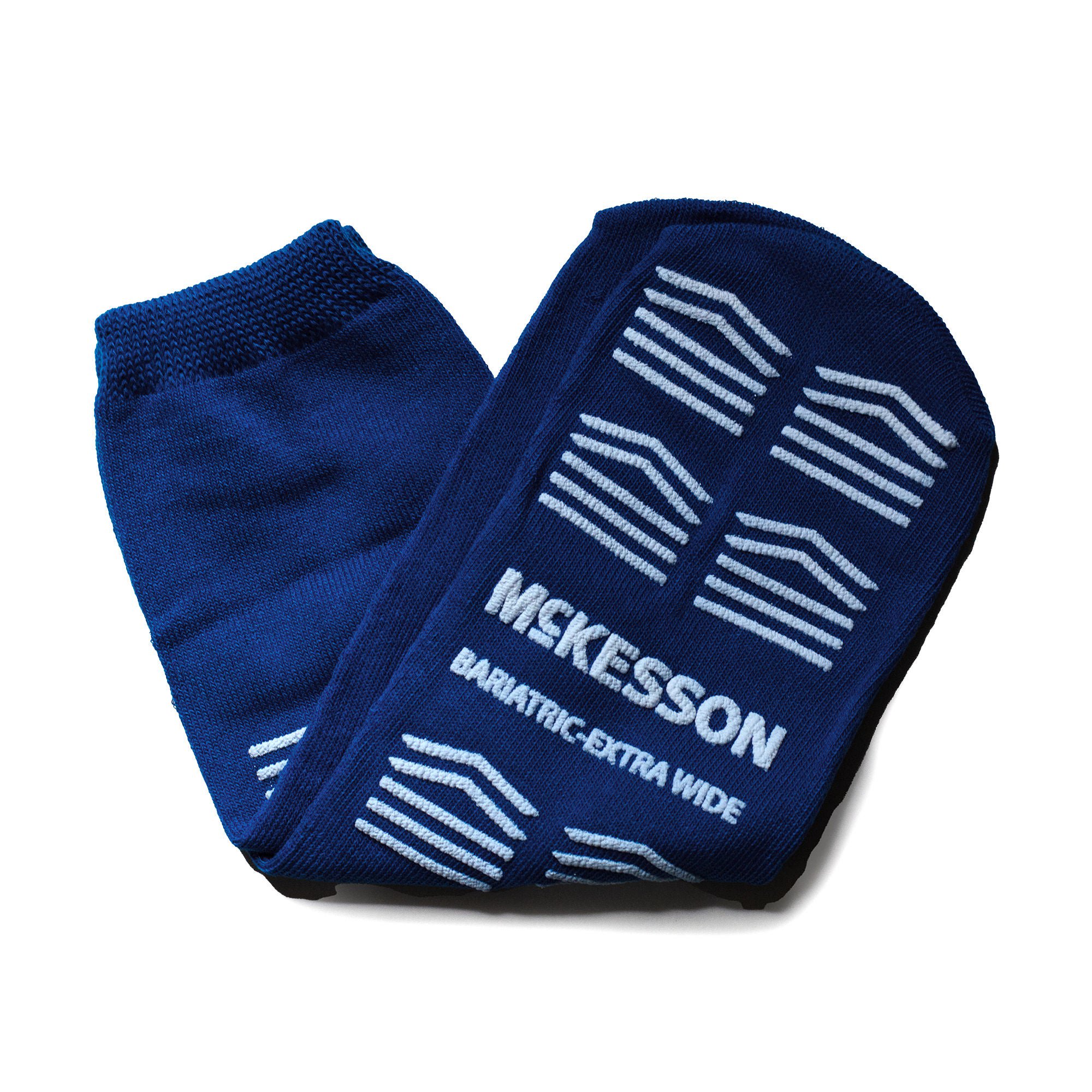 McKesson Slipper Socks, Single Tread, Bariatric, Kingfisher Blue