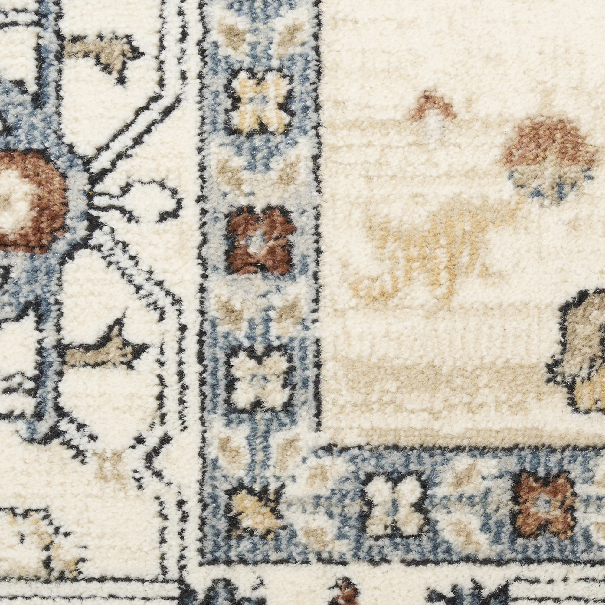 Nourison Pardis 5'3" x 7' Blue Taupe Vintage Indoor Rug