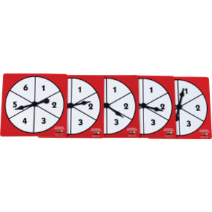 1-6 Number Spinners - Set of 5