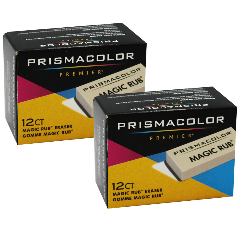 Premier® Magic Rub® Eraser, 12 Per Pack, 2 Packs