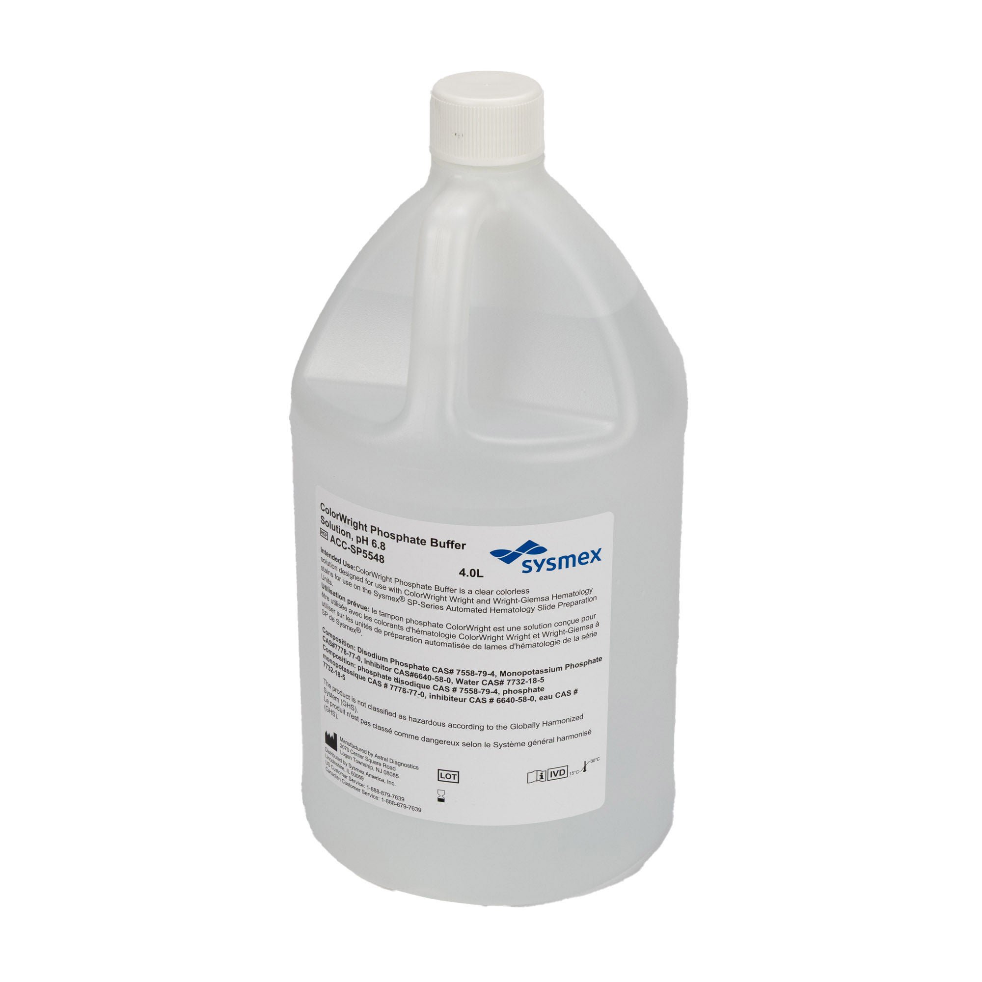 Sysmex America Phosphate Acid Buffer, 3.8 liter bottle