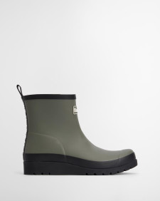 Portree Wedge Wellingtons Dusky Green/Black