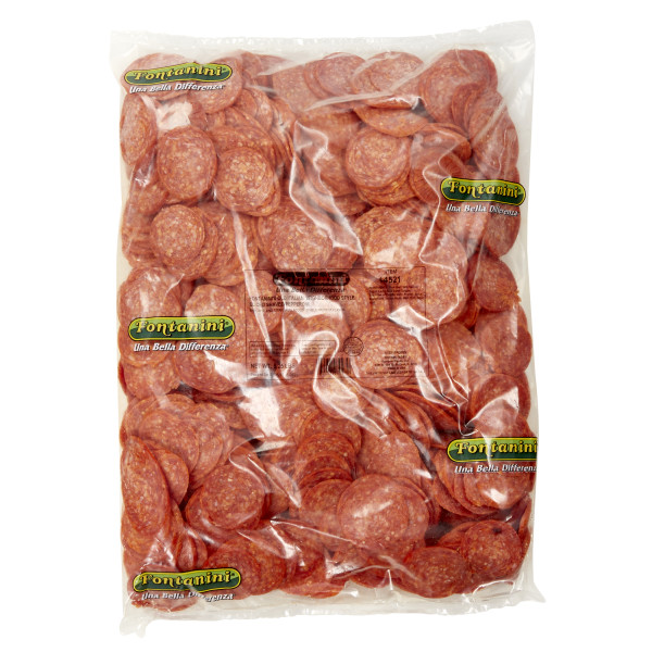 FONTANINI(r) Sliced Shaved Pepperoni, Random Slice, 4/5.25 lb . C1CB - Front Center Inner Pack (Hi Res)