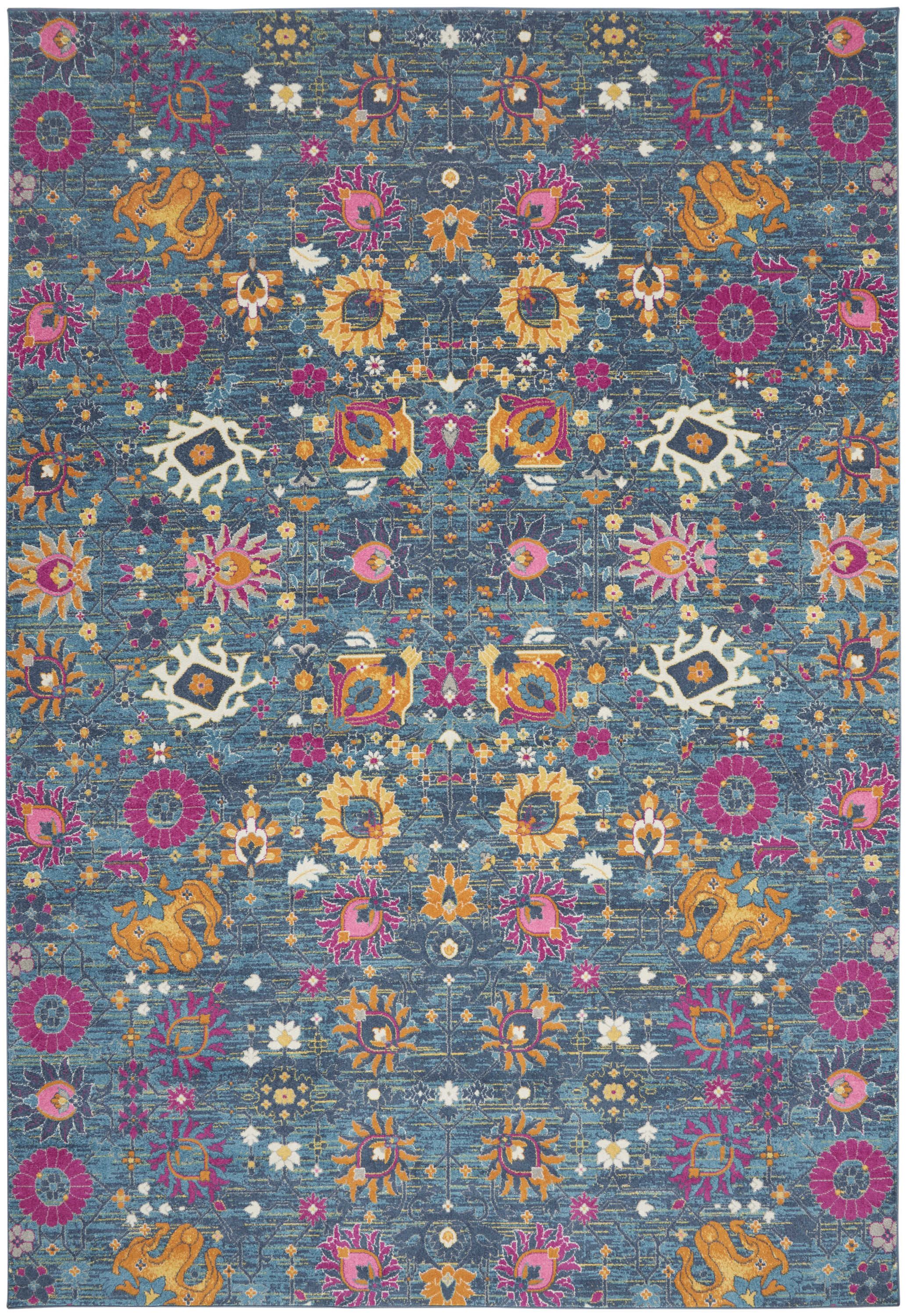 Nourison Passion 9' x 12' Denim Bohemian Indoor Rug