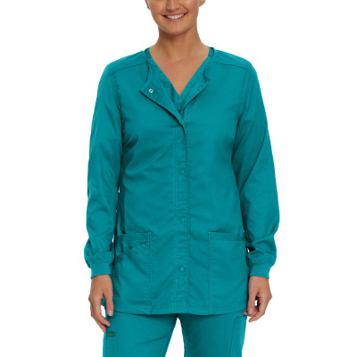 Landau ProFlex 3038 Ladies Knit Cuff Medical Warm Up Scrub Jacket-Landau