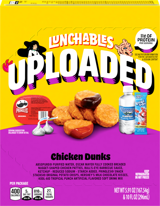 Lunchables Uploaded Chicken Dunks Meal Kit, Pringles, Hershey's Kisses, & Kool Aid Tropical Punch, 15.91 oz Box