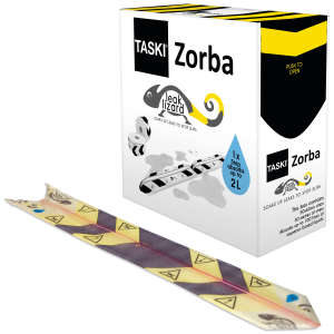 Diversey, Zorba Absorbent Control Strips, 0.5 gal Absorbing Volume, 1" x 100 ft