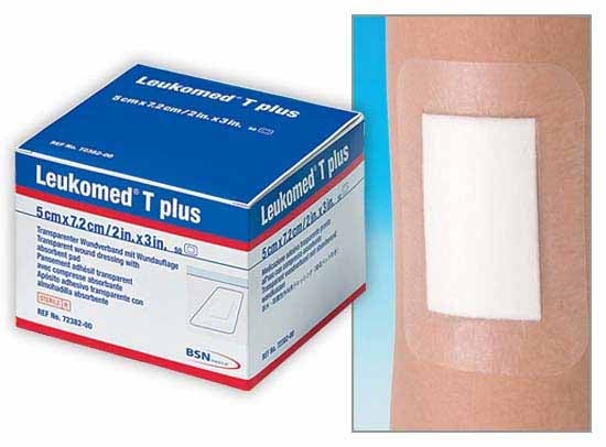 Leukomed® T Plus Transparent Film Dressing with Pad, 2 x 3 Inch