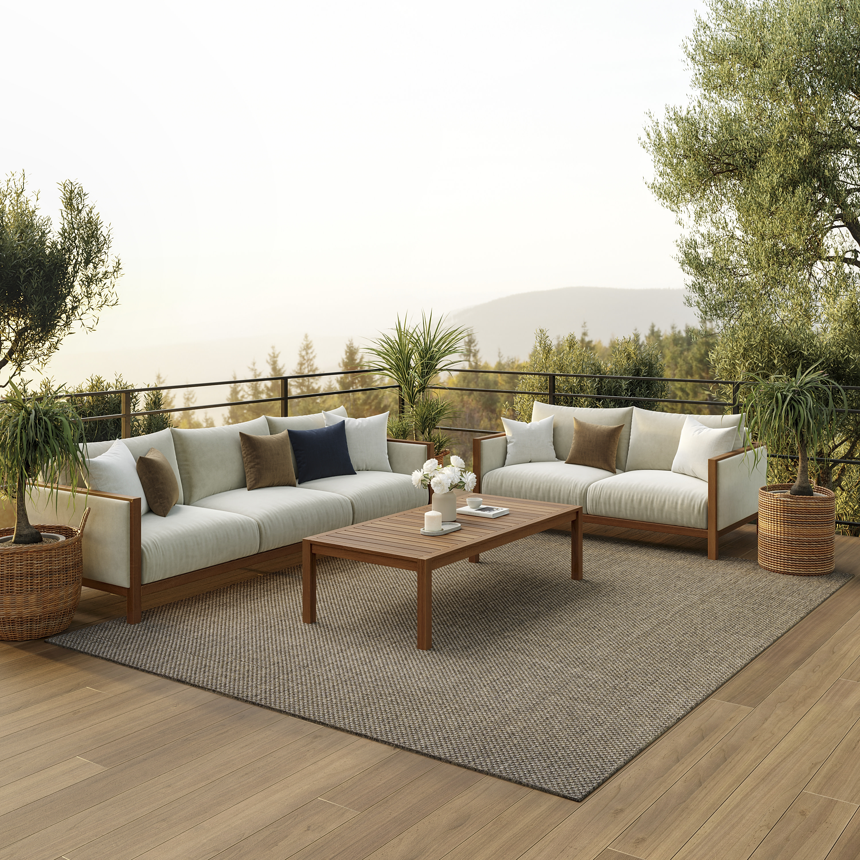 Nourison Tulum 9' x 12' Brown Outdoor Rug