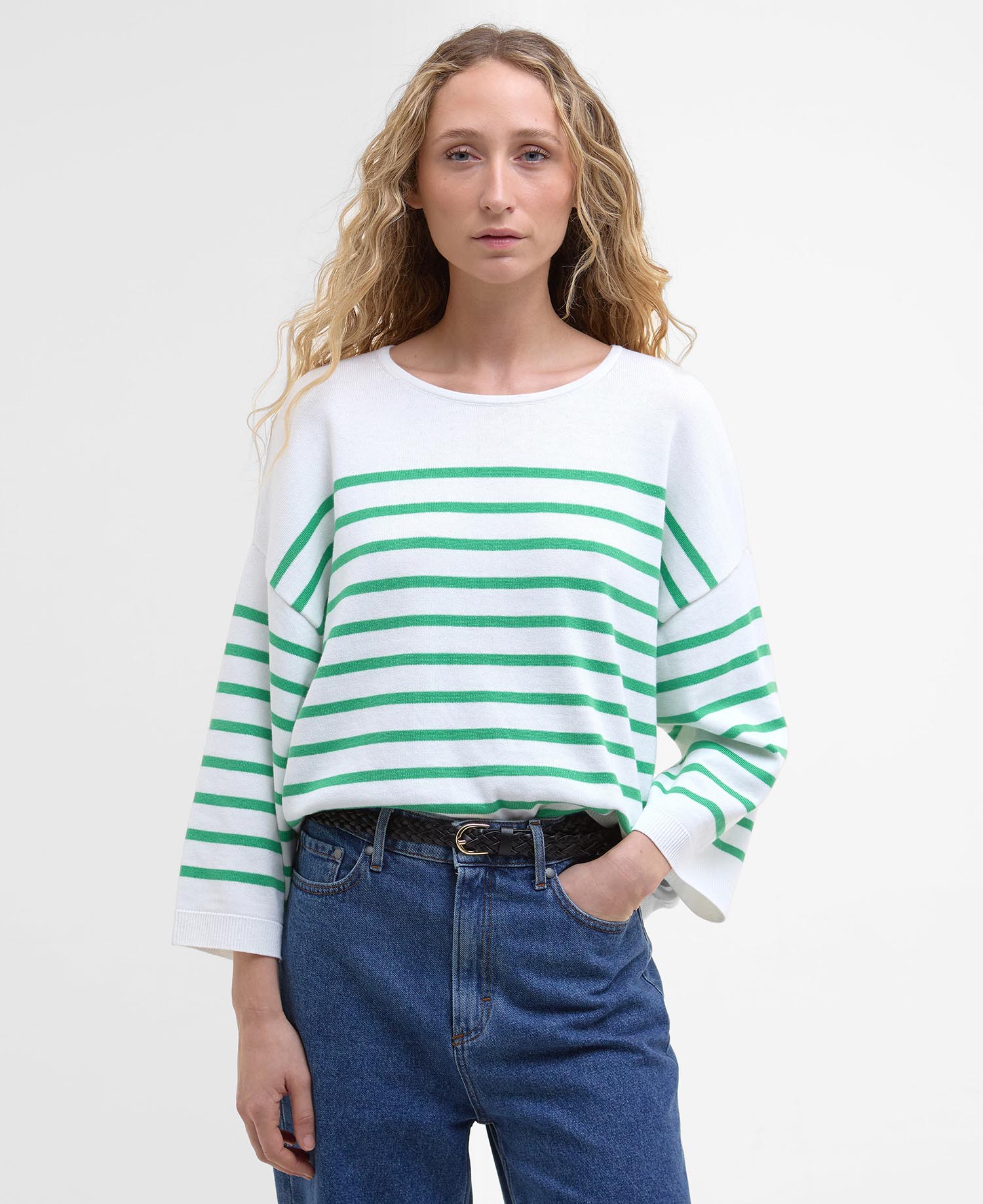 Kayleigh Striped Crew Neck Jumper image number 0