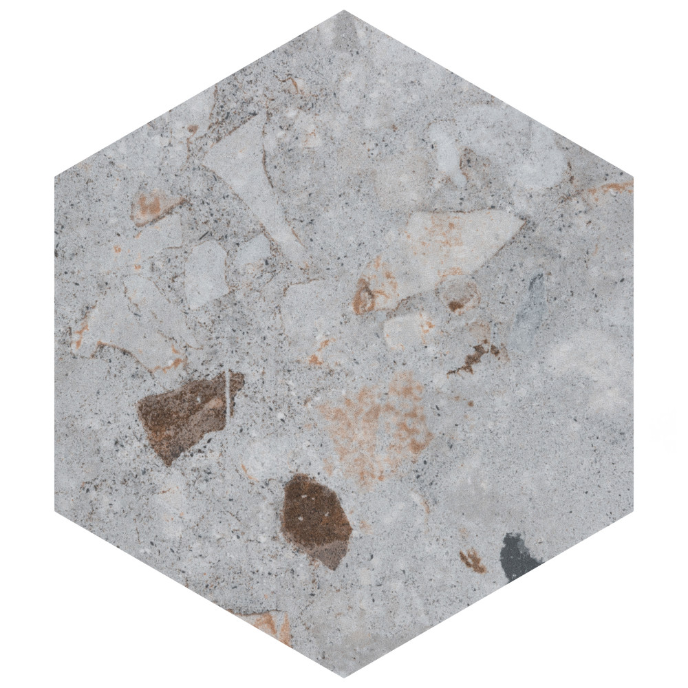 Recycle Hex River Multicolor 8-1/2 in. x 9-7/8 in. Porcelain Floor and Wall Tile