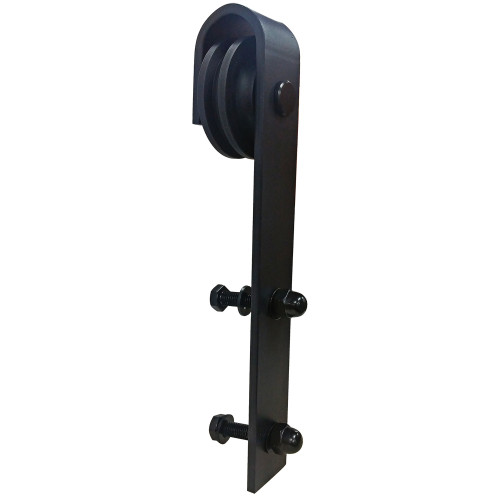 Black Side Mount Sliding Barn Door Hardware Kit