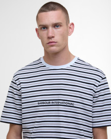 Micro Stripe Logo T-Shirt Classic White