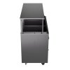46-inch 120-volt three-well 2-Series deluxe hot-food station with black solid base and cafeteria-style breath guard
