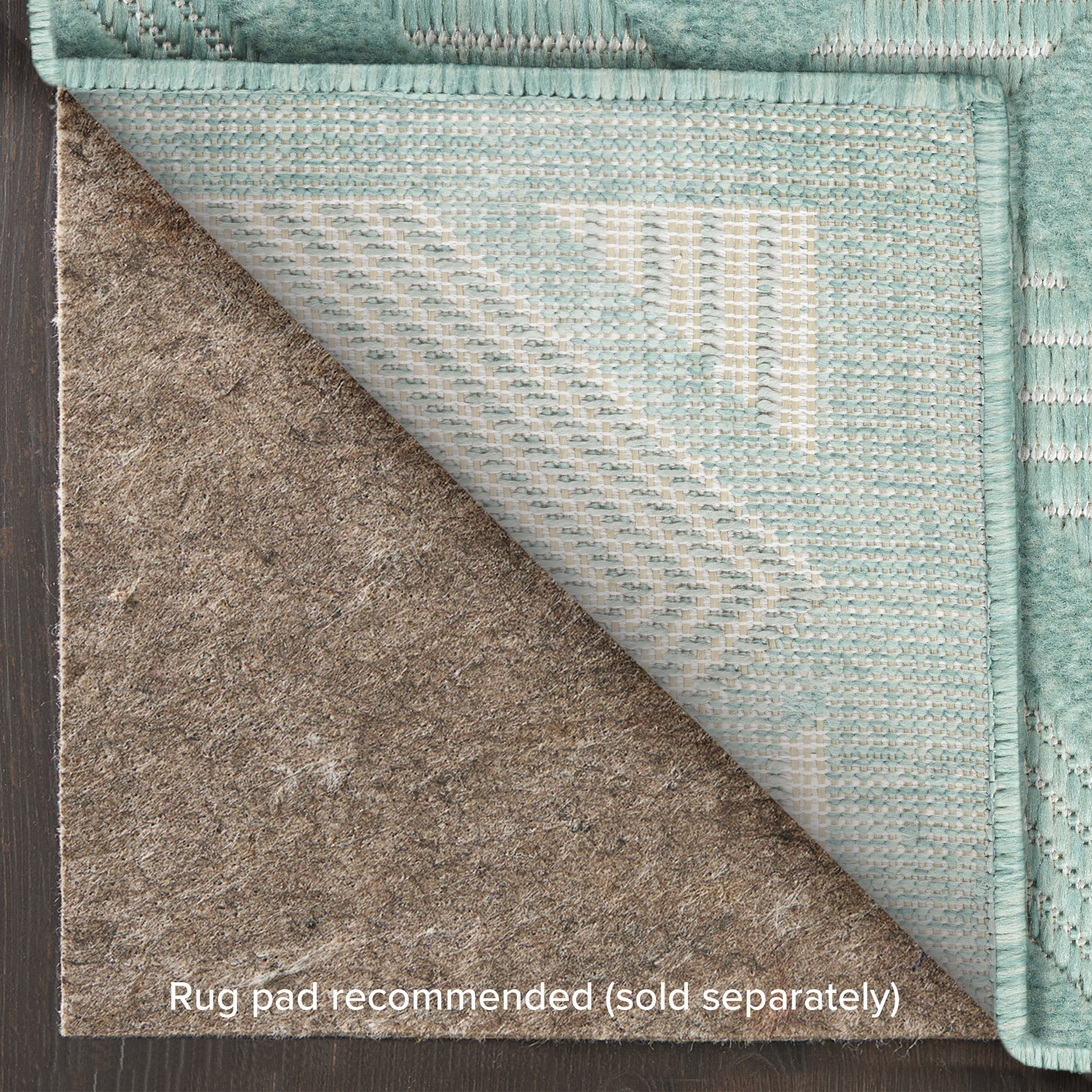 Nourison Versatile 7' x 10' Aqua Teal Modern Rug