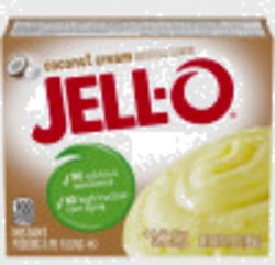 Jell-O Coconut Cream Instant Pudding & Pie Filling, 3.4 oz Box image