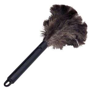 LSPR16G, Lambskin Specialties, Retractable Duster, 6" Plume, 15" Overall, Ostrich Feather, Brown