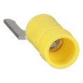 Fork Terminals, Tin-Plated, Vinyl, Copper, Yellow