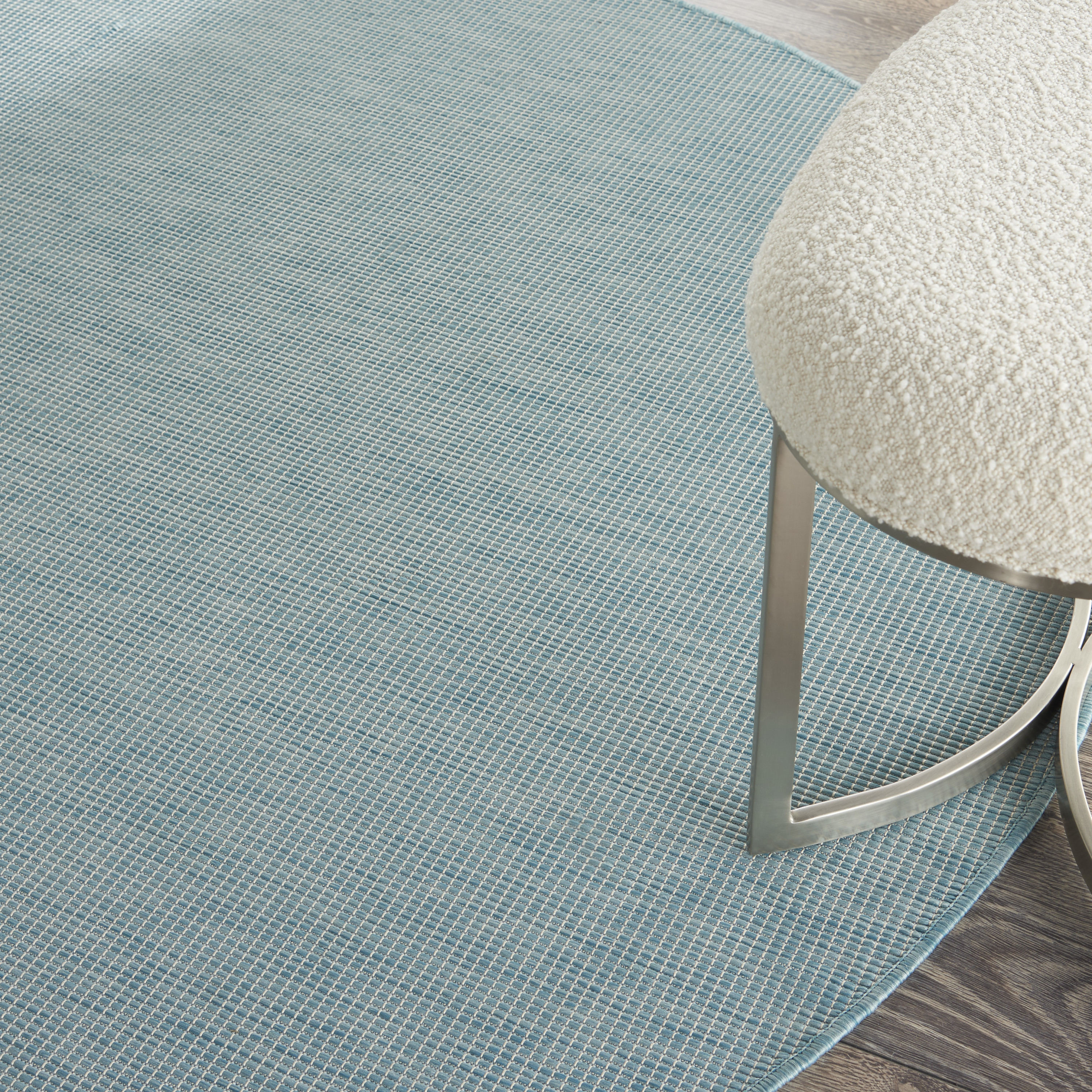 Nourison Positano 6' x Round Aqua Modern Rug