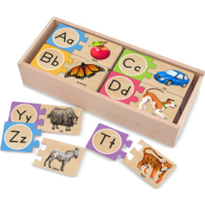 Self-Correcting Wooden Alphabet Letter Puzzles