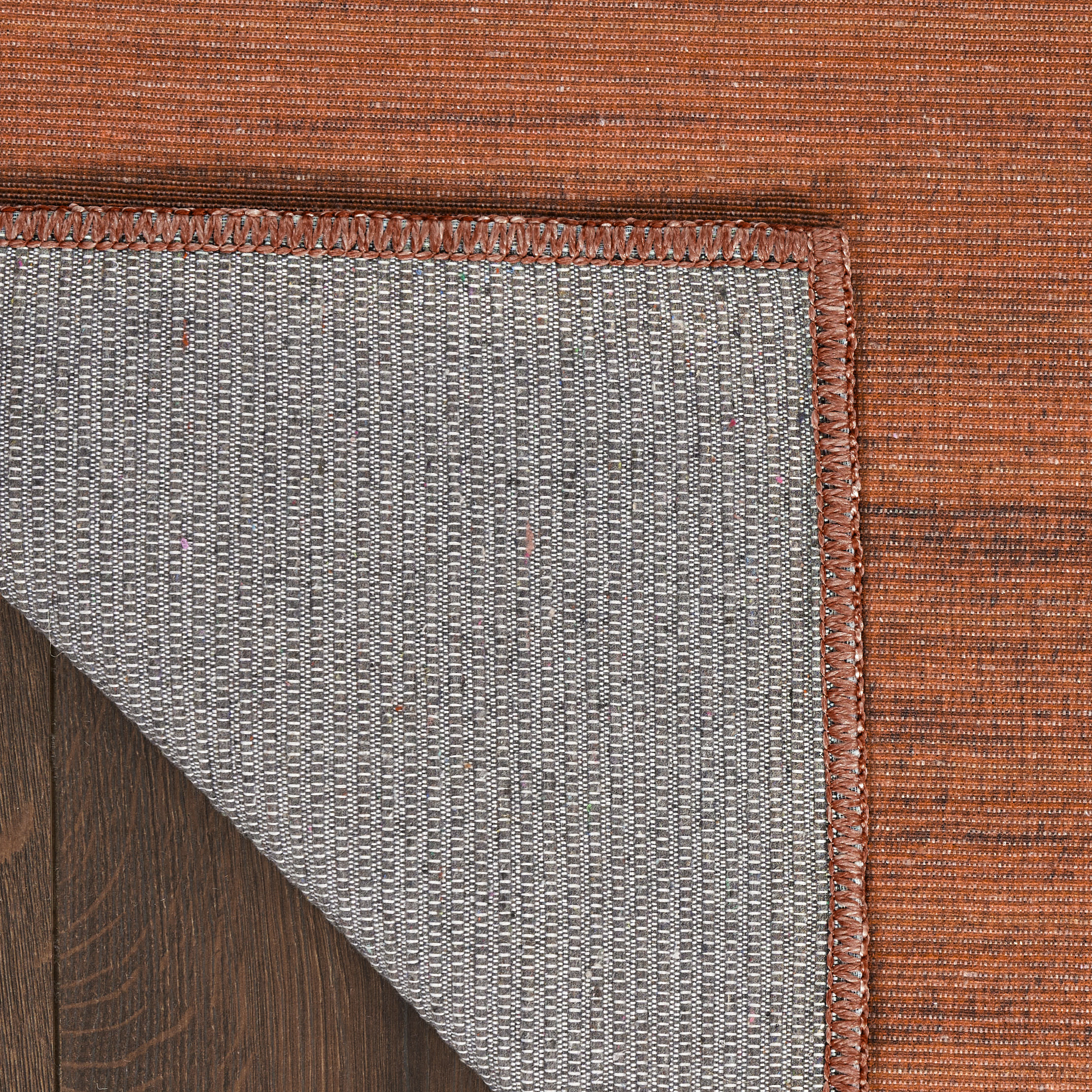 Nourison Washable Essentials 5'3" x 7'3" Brick Modern Indoor Rug