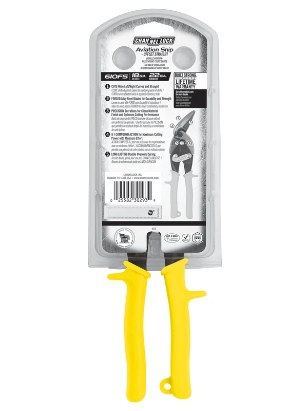 610FS 10-inch Offset Straight Aviation Snip