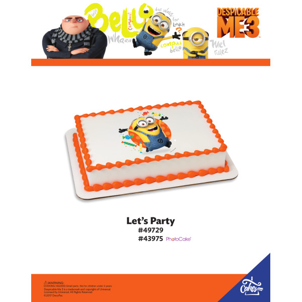 Despicable Me 3™ Let's Party PhotoCake®/Edible Image® | The Magic Of ...