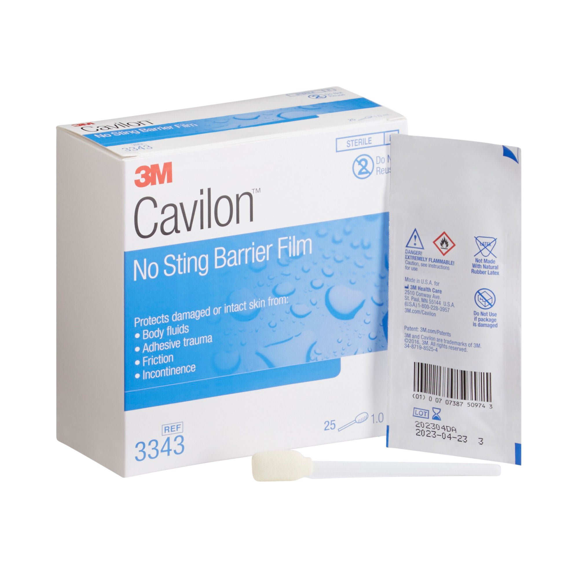 3M™ Cavilon™ No Sting Skin Barrier Applicator, 1-mL Individual Packets