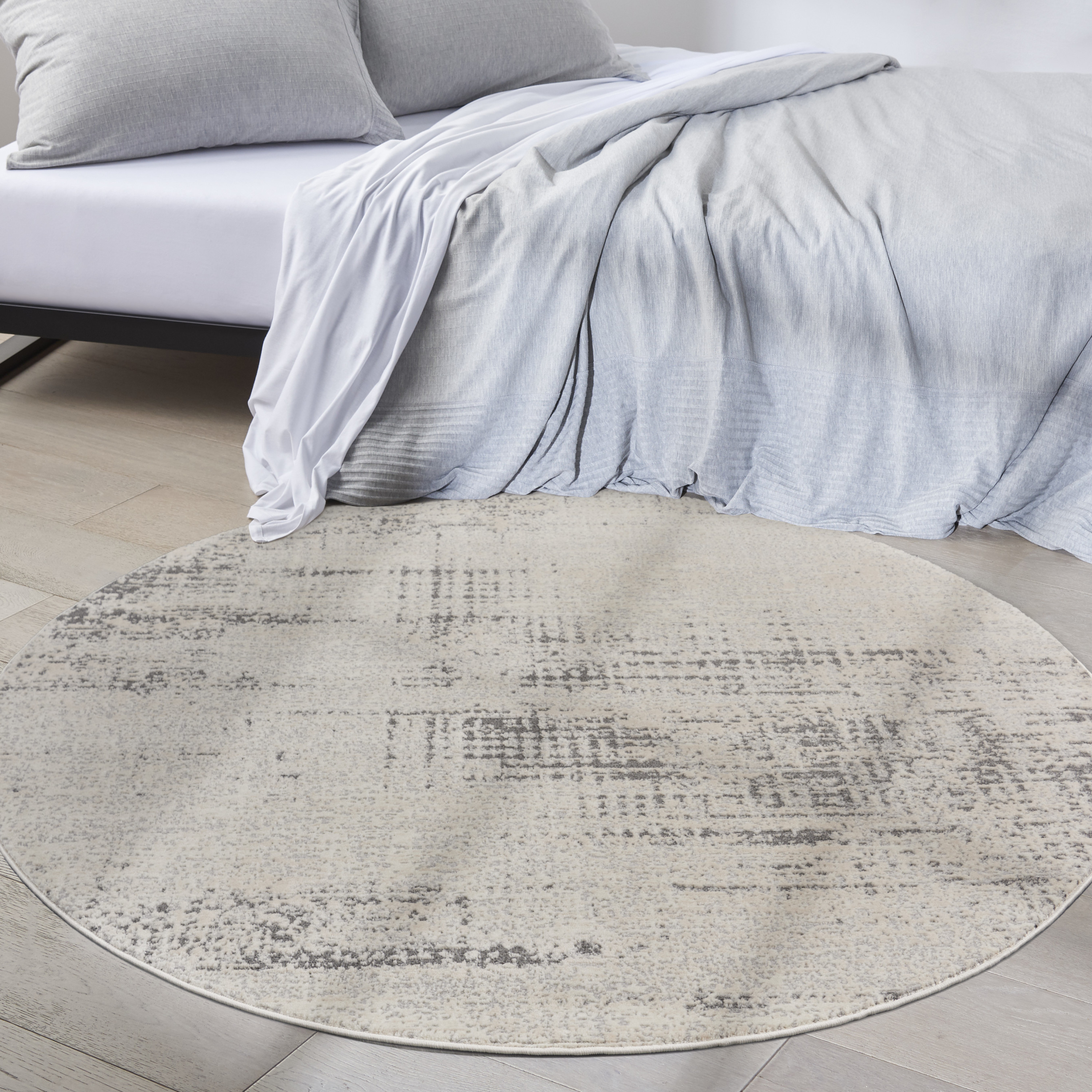Calvin Klein CK950 Rush 6' x Round Ivory Beige Modern Indoor Rug
