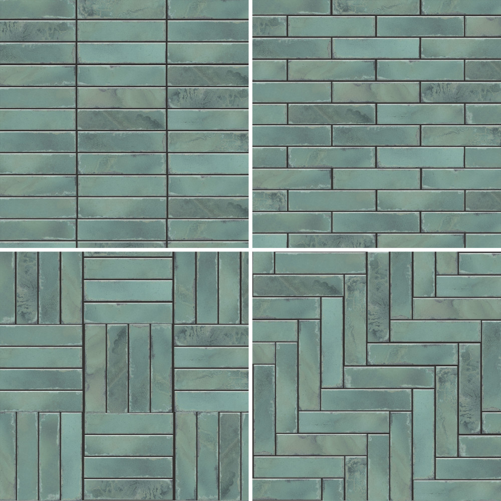 Luca Jade with Antimicrobial Glaze 3-1/8 in. x 12-3/8 in. Ceramic Wall Tile