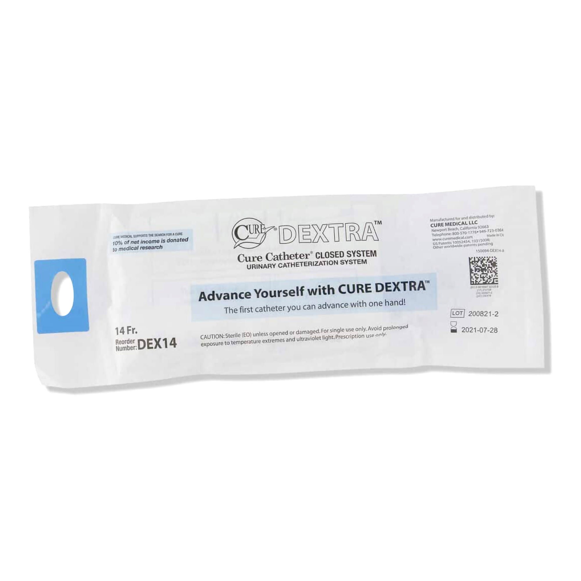 ConvaTec CATHETER KIT, DEXTRA CURE EYELET PRE-LUB 14FR (90/CS)