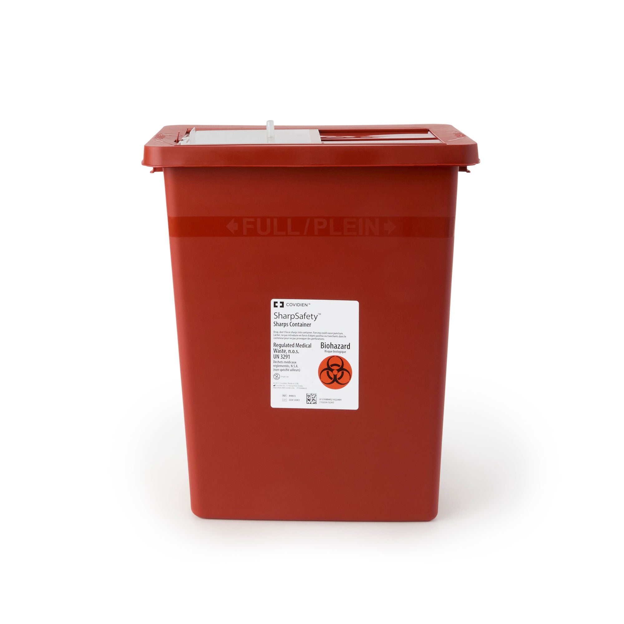 SharpSafety™ Multi-purpose Sharps Container, 8 Gallon, 17.75 x 11 x 15.5 Inch
