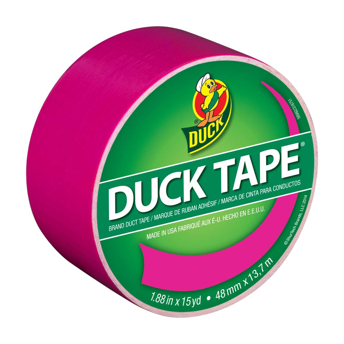 Color Duck Tape® Brand Duct Tape - Fuchsia, 1.88 in. x 20 yd. Image