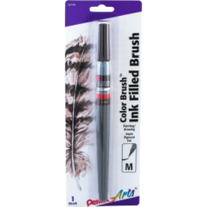 Color Brush with Pigment Ink, Medium Tip,Sepia, 1-Pack