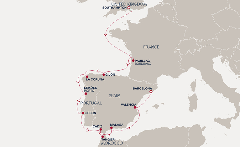 Itinerary map