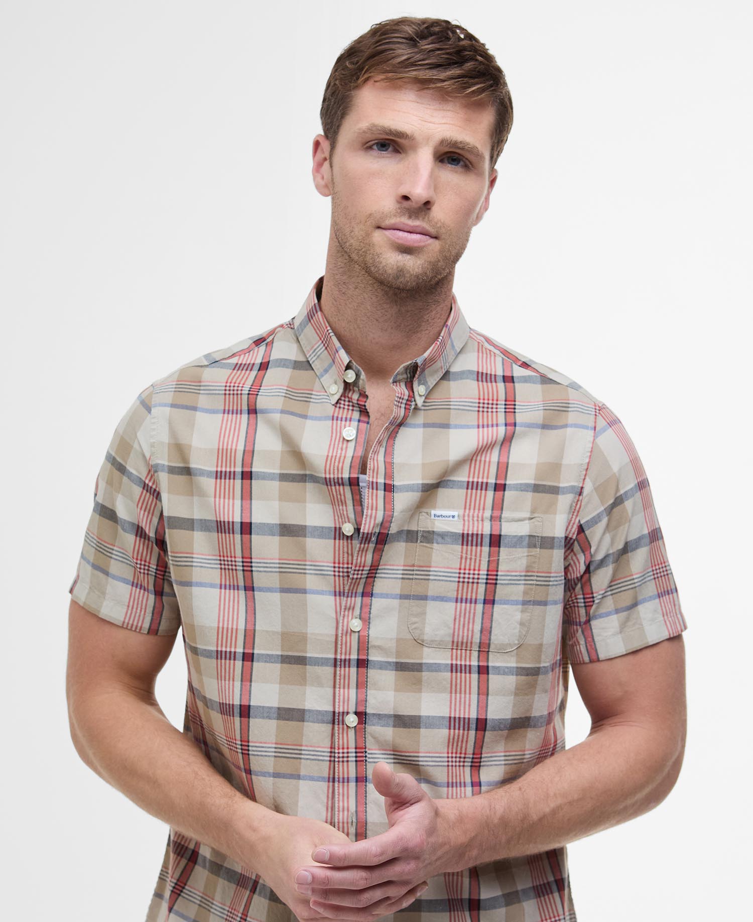 Hillway Madras Regular Short-Sleeved Shirt image number 3
