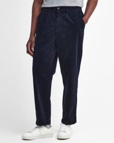 Stretch Cord Relaxed Trousers Dark Navy
