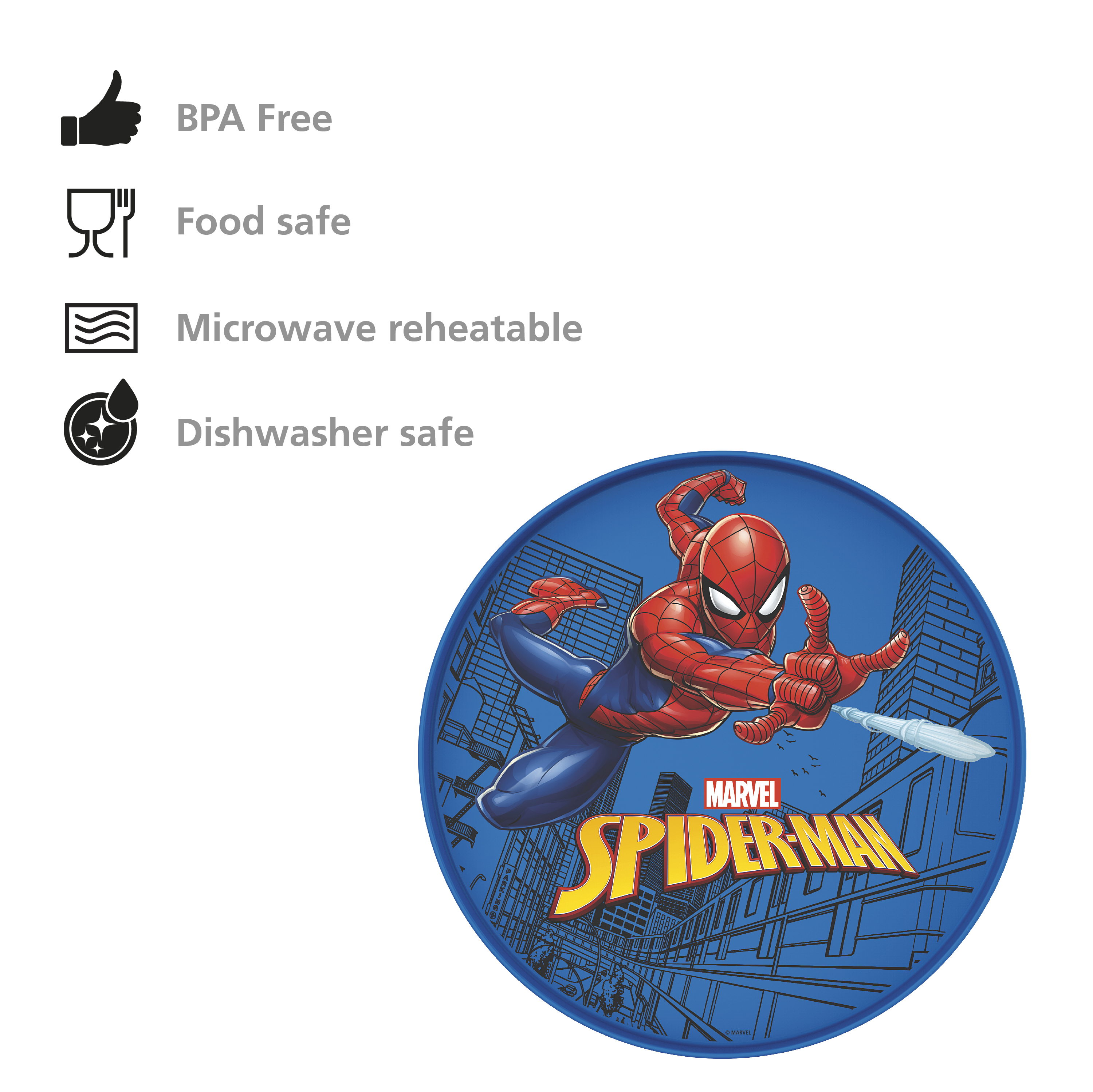 Marvel Comics Kids Dinnerware, Spider-Man, 2-piece set slideshow image 7 Marvel Comics Kids Dinnerware, Spider-Man, 2-piece set slideshow image 7