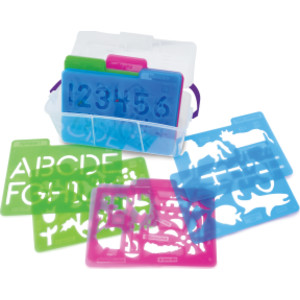 Stencil Mill, 24 Pieces In Plastic Box