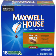 Maxwell House House Blend Decaf K-Cup Coffee Pods, 18 ct Box