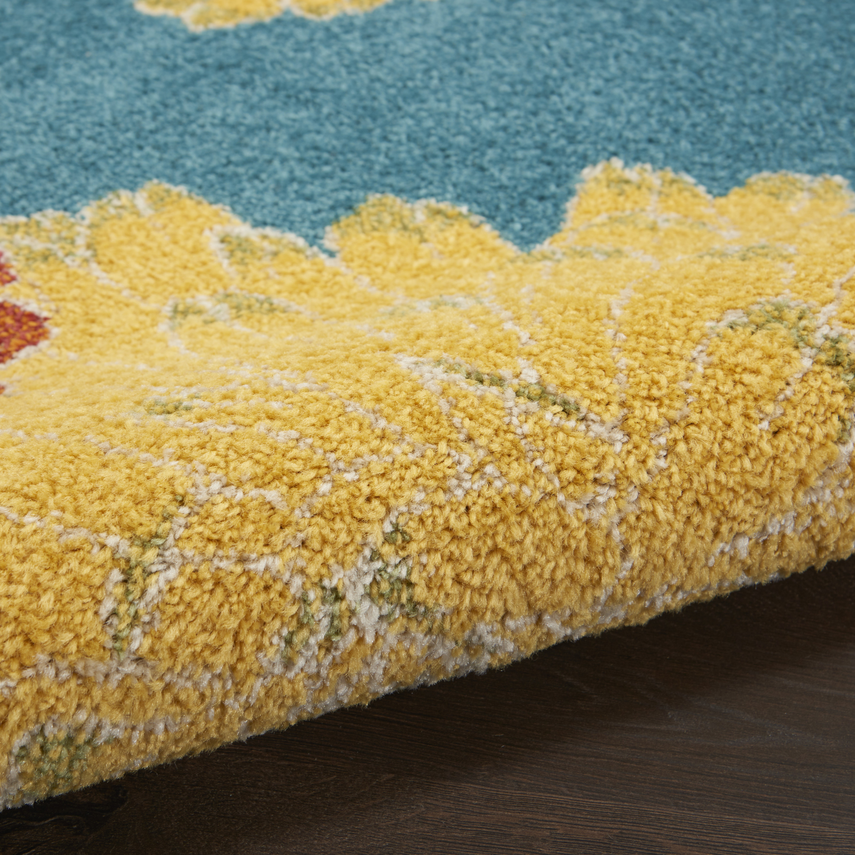 Nourison Allur 5'3" x 7'3" Turquoise Multicolor Contemporary Indoor Rug