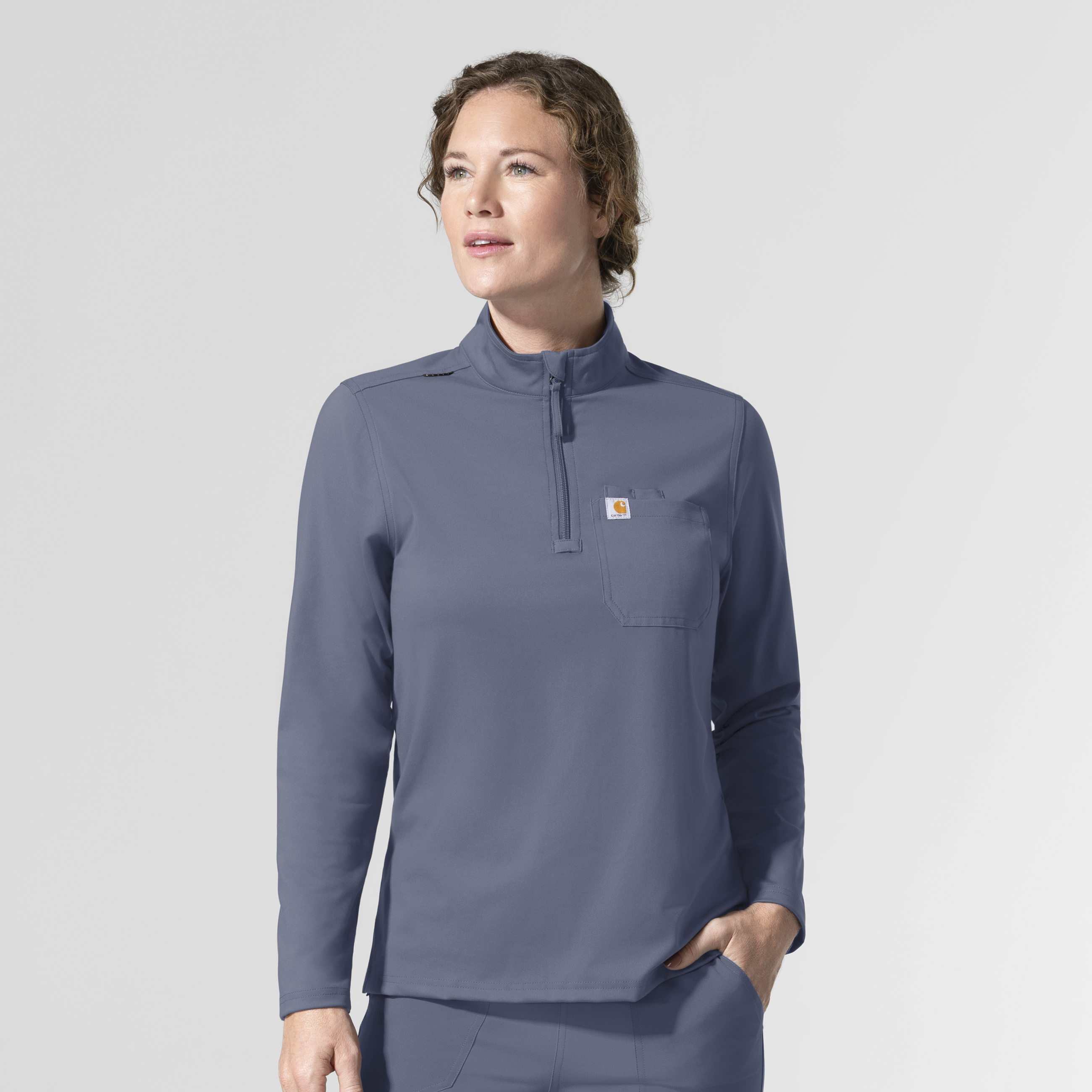 Cross-Flex Knits Women‘s Long Sleeve Quarter Zip Scrub Top-Carhartt