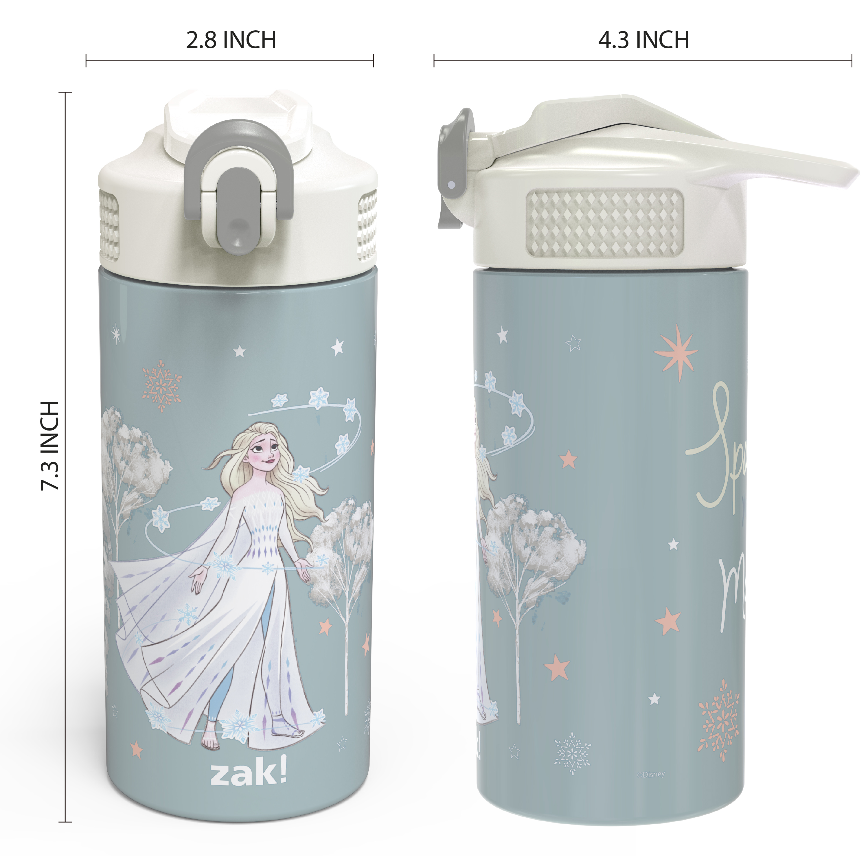 Disney Frozen 2 Movie 14 ounce Stainless Steel Vacuum Insulated Water Bottle, Princess Elsa slideshow image 11